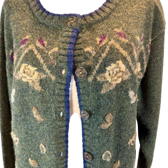 Coutryside Vintage 100% Wool Cardigan - Picture 6 of 7
